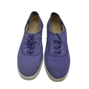 Keds Womens Champions Seasonal Canvas Sneakers Size 6 Lavender Lace-Up Casual